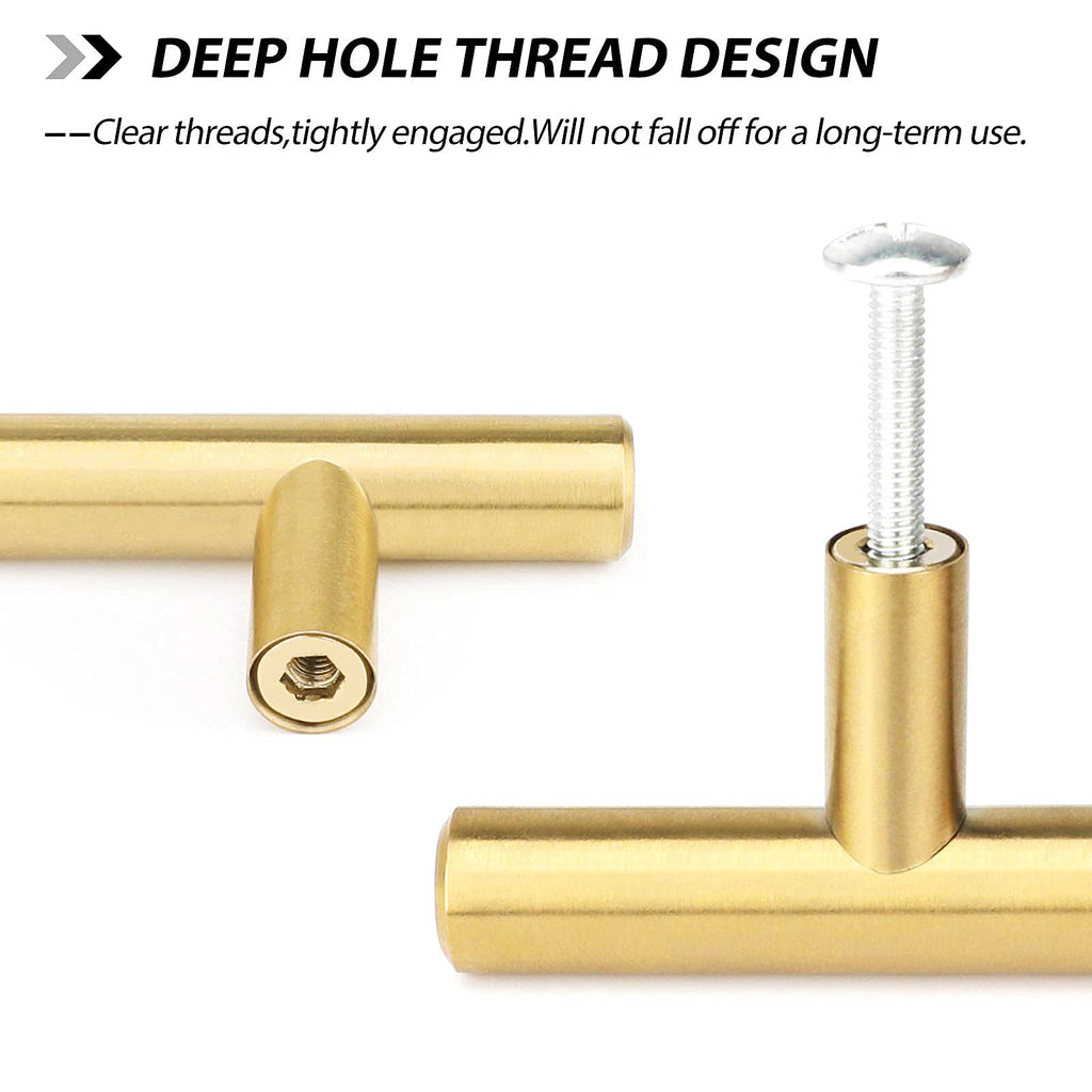 Goldenwarm 20 Pack Brushed Brass Cabinet Handle Pulls Dresser Drawer Hardware 3 Inch(76Mm) - Ls201Gd76 Kitchen Cabinet Handles C