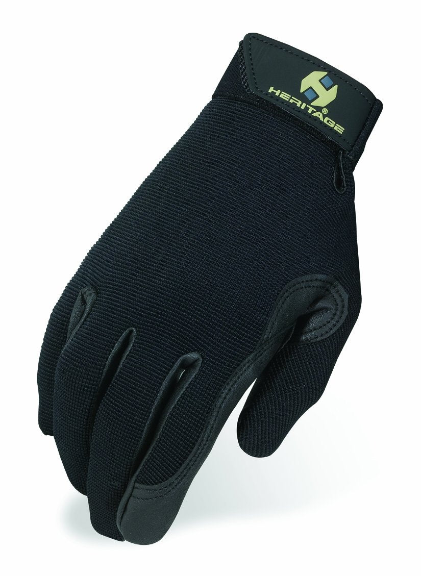 Heritage Performance Gloves, Size 8, Black