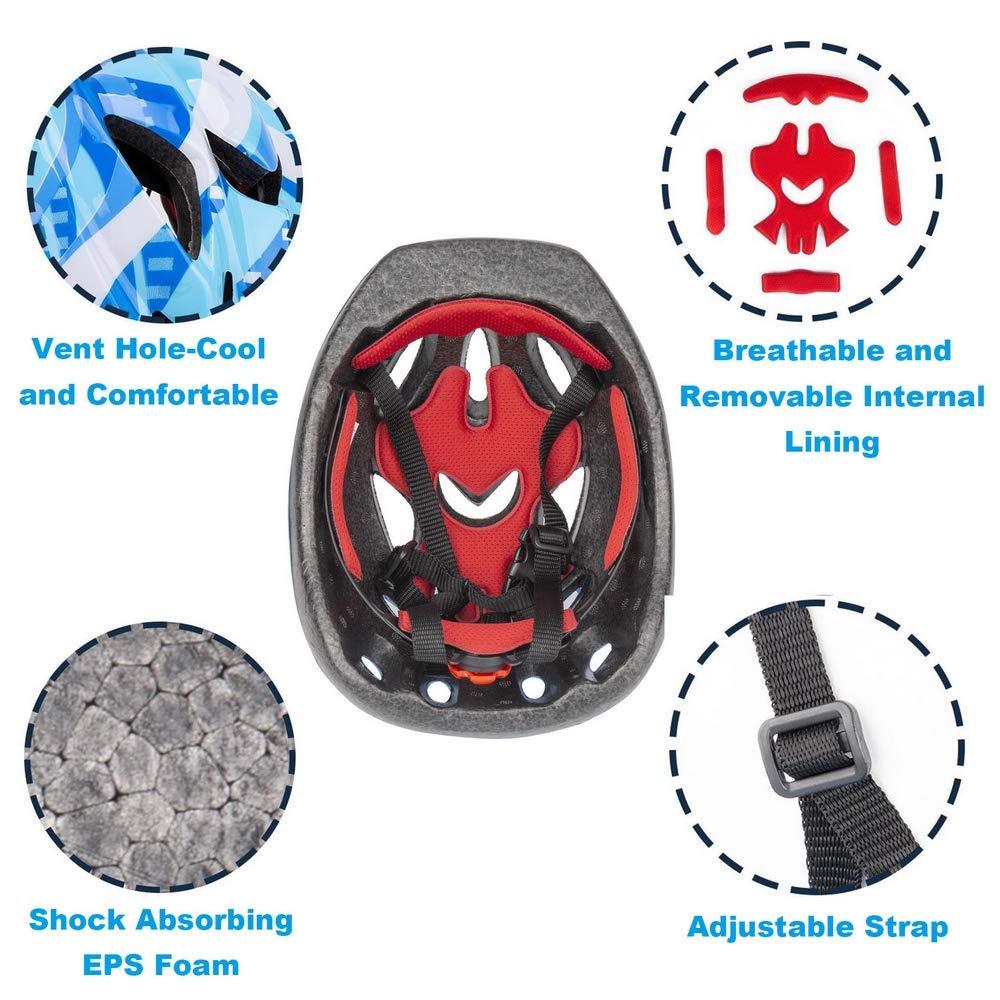 Kids Bike Helmet, Lx Lermx Kid Bicycle Helmets Ages 5-14 Adjustable And Multi-Sport From Toddler To Youth Size, Durable Kids Bik