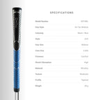 Winn Dri-Tac Midsize 13 Pieces Black/Blue Golf Grip - Non-Slip & Cushioned Comfort - Incredible Comfort & Moisture-Wicking - Sho