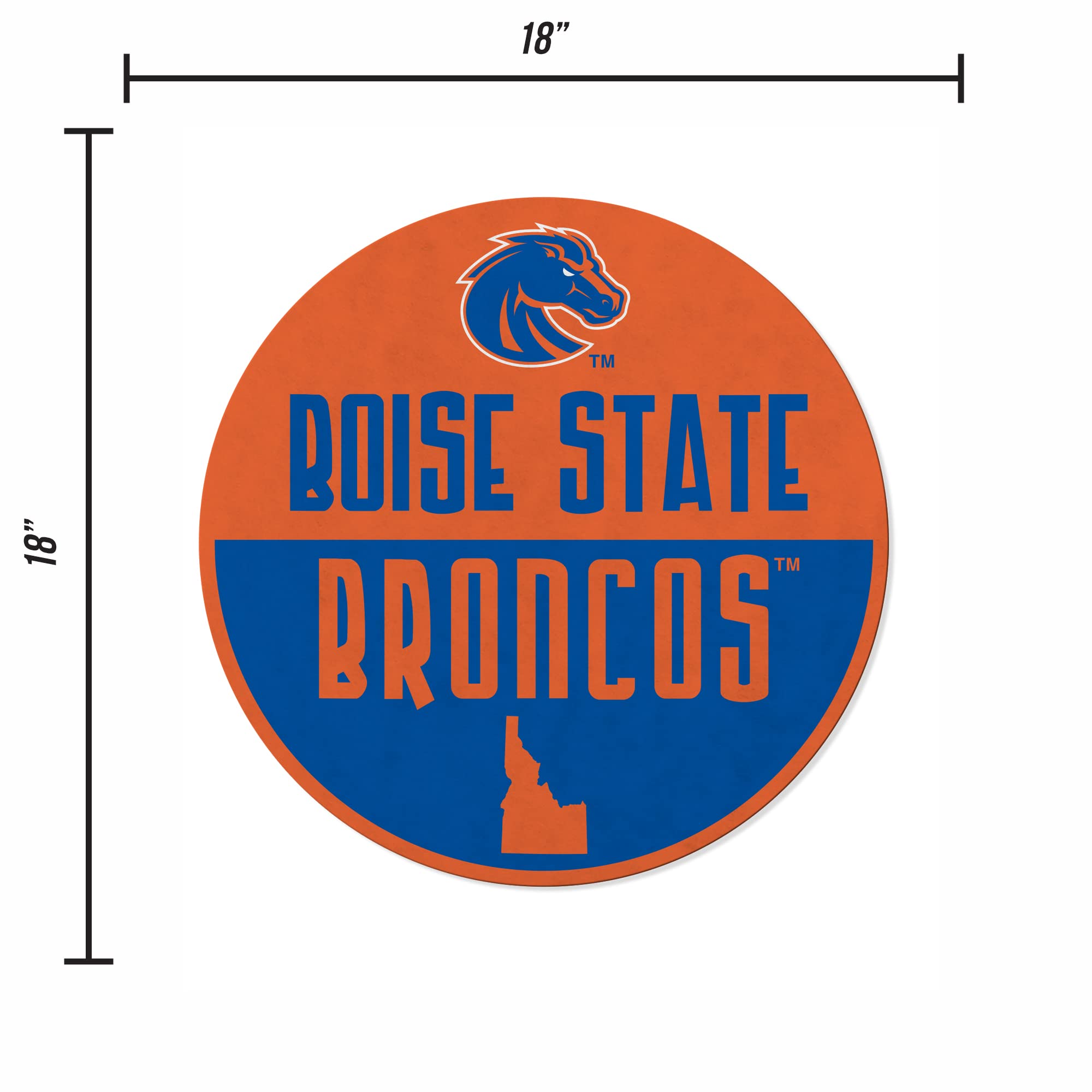 Rico Industries Ncaa Boise State Broncos Classic Shape Cut Pennant - Home And Living Room D  Cor - Soft Felt Ez To Hang 20.5 X 1