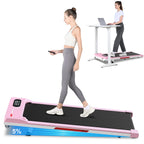 Walking Pad Treadmill With 5% Incline, 5 Mph Under Desk Treadmill For Home & Office, 300+ Lb Capacity, Ultra Quiet < 45Db, Remot