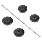 Fitvids Vinyl Standard 1-Inch Weight Plates Set with 5FT Standard Bar for Strength Training and Weightlifting, 80 LBS