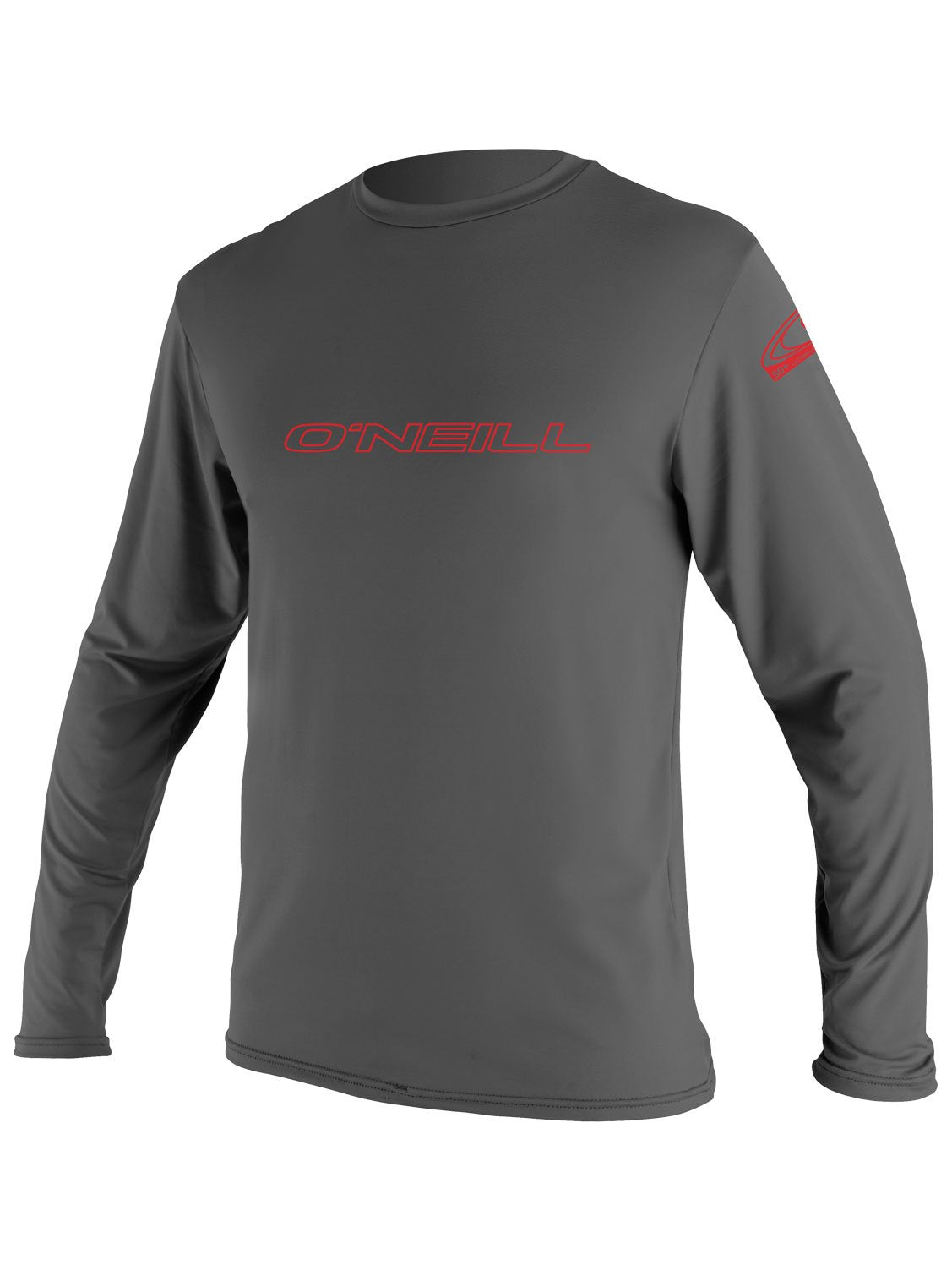 ONeill Wetsuits ONeill Youth Basic Skins UPF 50+ Long Sleeve Sun Shirt, Graphite, 10
