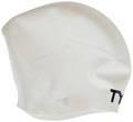 Tyr Long Hair Wrinkle-Free Silicone Swim Cap, White