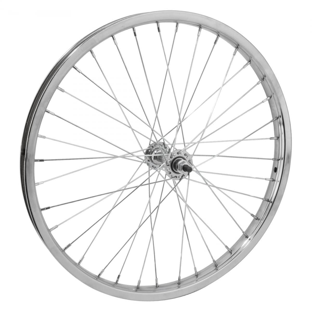 Wheel Master 20 x 1.75 Front Bicycle Wheel, 36H, Steel, Bolt On, Silver