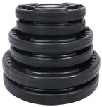 Fitvids Olympic 2-Inch Cast Iron Plate Weight Plate For Strength Training And Weightlifting, Rubber Coate Style, 35Lb Set