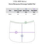 Horze Marquess Quilted Quick-Dry Dressage Saddle Pad With Crystal Trim - Walnut - Horse