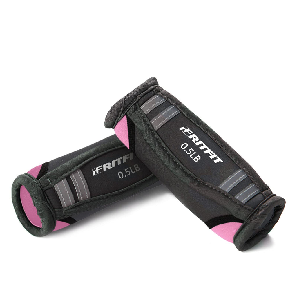 Ritfit Walking Hand Weights(Pink - 1Lb(0.5Lb Each))