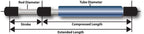 Whitecap 10'' Gas Spring 20Lb Stainless Steel