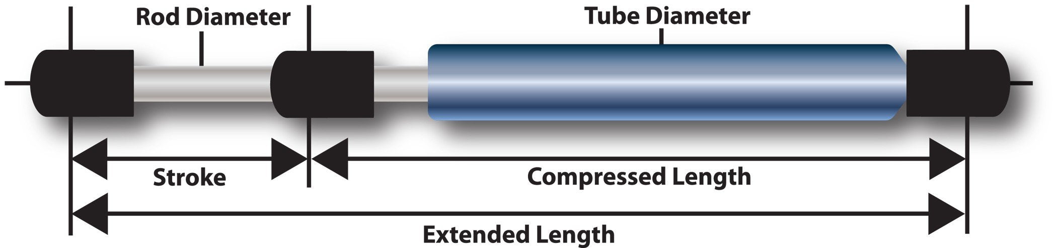 Whitecap 10'' Gas Spring 20Lb Stainless Steel