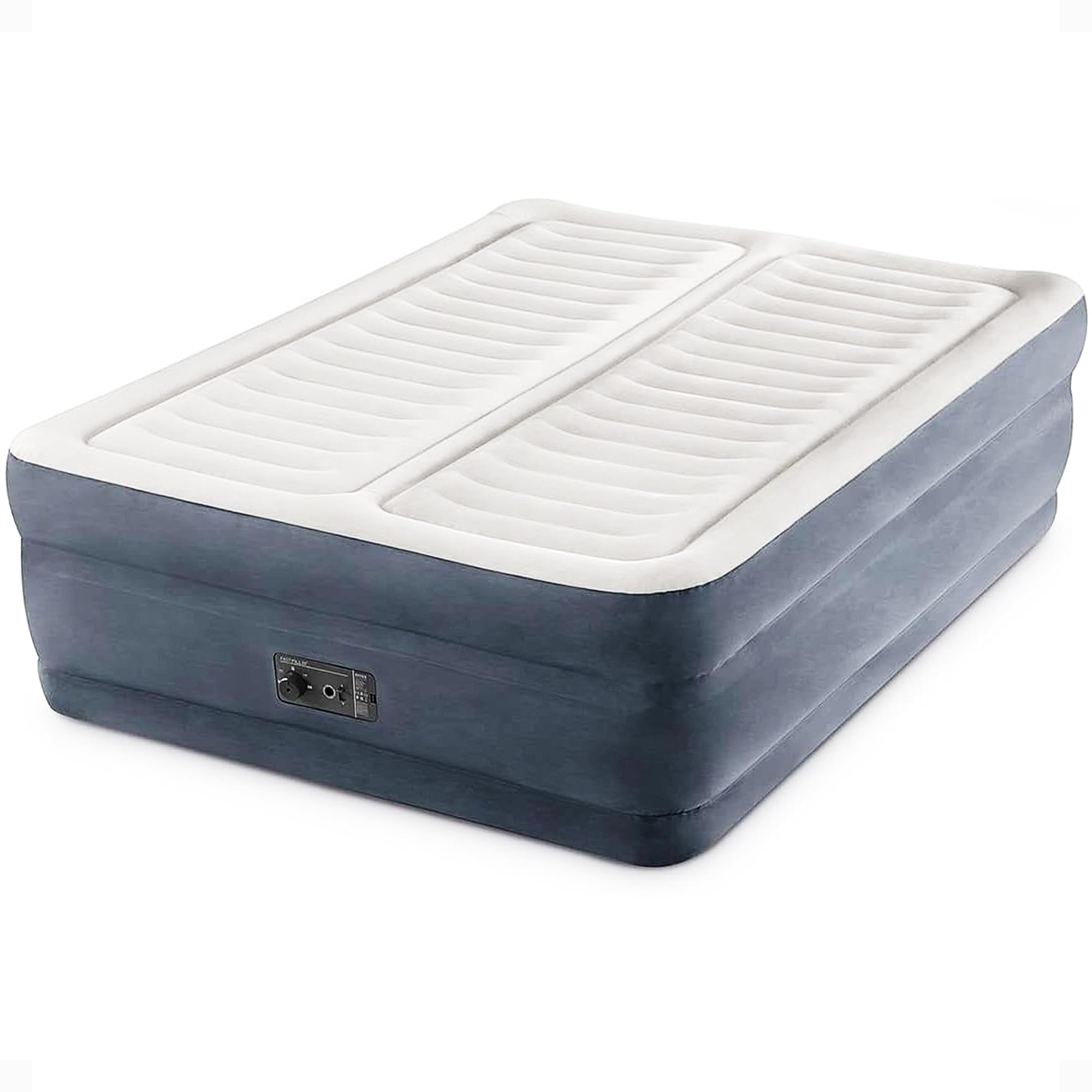 Intex King Air Mattress, Dura-Beam Deluxe 22'' Dual Zone Inflatable Bed With Built-In Pump