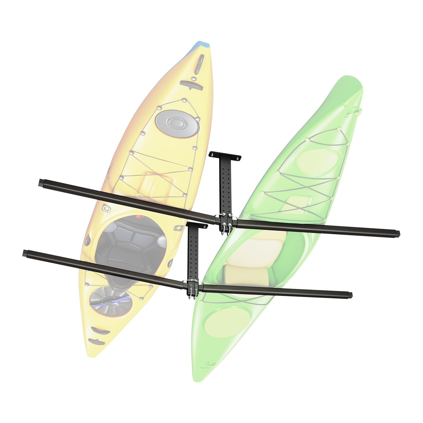 VEVOR Kayak Storage Rack for 2 Kayaks, Holds Up to 250 lbs, Heavy Duty Adjustable Ceiling Rack for Garage Ceiling Mount, Overhea