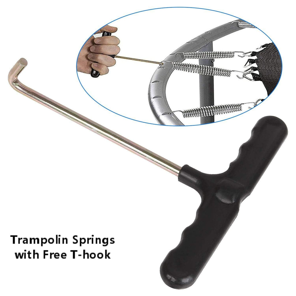 40 Pack Trampoline Springs 5.5Heavy Duty Galvanized Steel Replacement Trampoline Parts Springs With T Hook, Great For Outdoor Tr