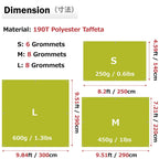 Azarxis Tent Tarp Waterproof Camping Tarpaulin Groundsheet Footprint For Hiking Backpacking (L, Green)