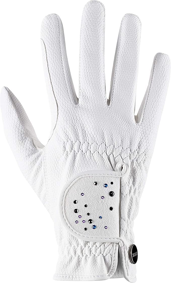 Uvex Sportstyle Diamond - Stretchable Riding Gloves for Men and Women - Durable - Decorated with Swarovski Crystals - White - 8