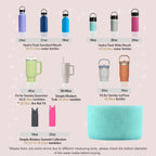 Worbss 2 Pack Aqua Glitter Silicone Boot Sleeve For Stanley Cup 40Oz Accessories For Hydro Flask 18-24Oz And More Wide Mouth Wat