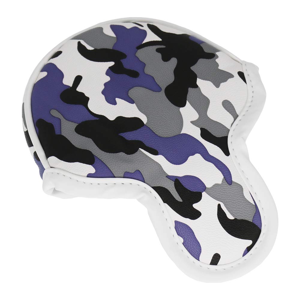 Seacloud Golf Head Cover Small Size Pu Leather Camouflage Style Mallet Putter Headcover Designed For Smaller Mallet - Gray