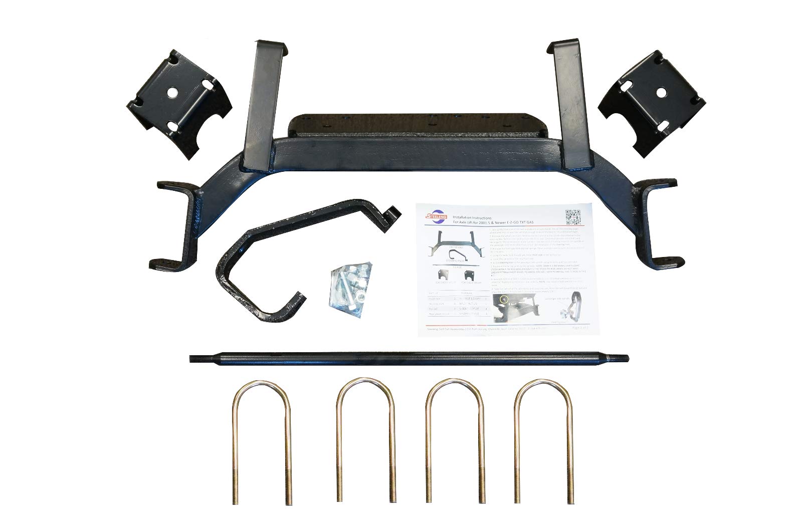 Performance Plus Carts Steeleng 6'' Drop Axle Golf Cart Lift Kit For Ezgo Txt Gas 2001.5-2009