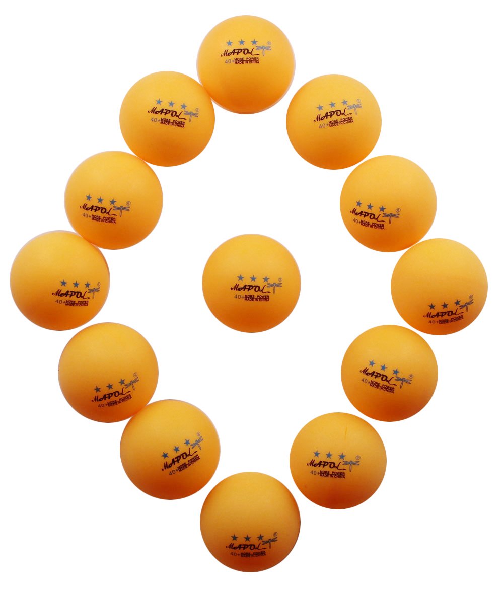 Mapol 100 Counts 3-Star Orange Practice Ping Pong Balls Advanced Table Tennis Balls