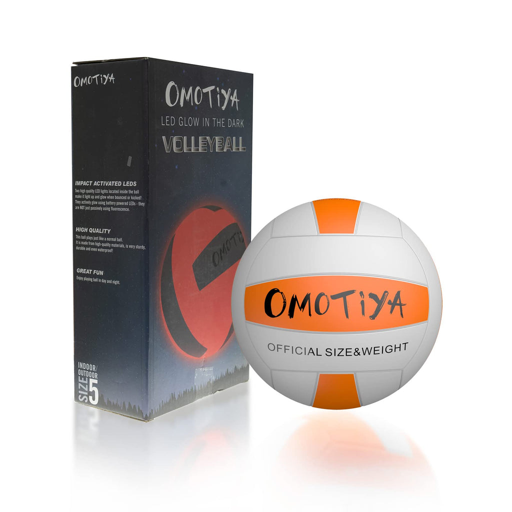 Omotiya Glow In The Dark Volleyball, Led Light Up Volleyball, Outdoor Volleyball Gifts For Boys And Girls, Night Glowing Ball, S