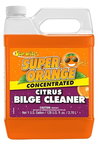 Star Brite Super Orange Citrus Bilge Cleaner -Simple & Easy To Use - Pour In, Run Boat, Pump Out - Emulsifies Oil, Fuel & Leaves