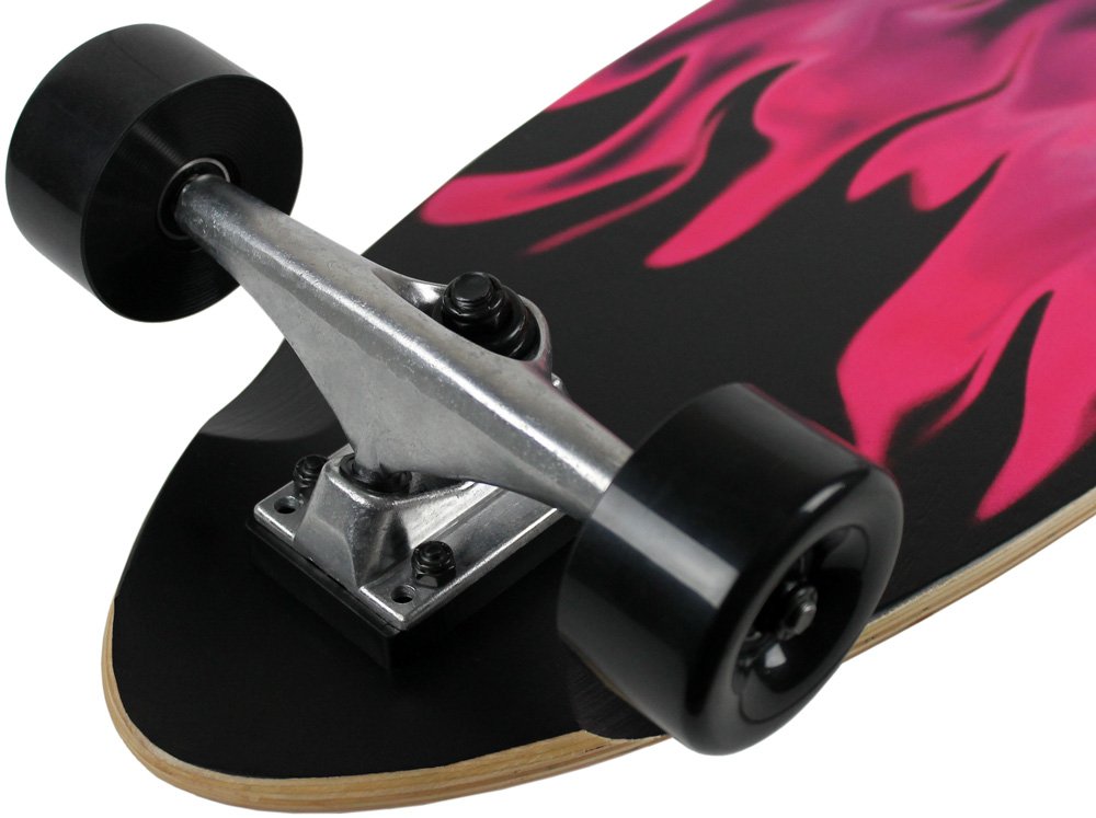 Krown Purple Flame Complete Longboard Skateboard