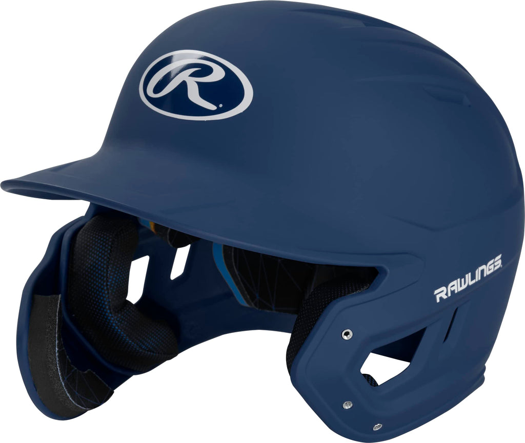 Rawlings 2022 Mach 1-Tone Matte Baseball Batting Helmet W/Lhb Adjext, Junior, Matte Navy