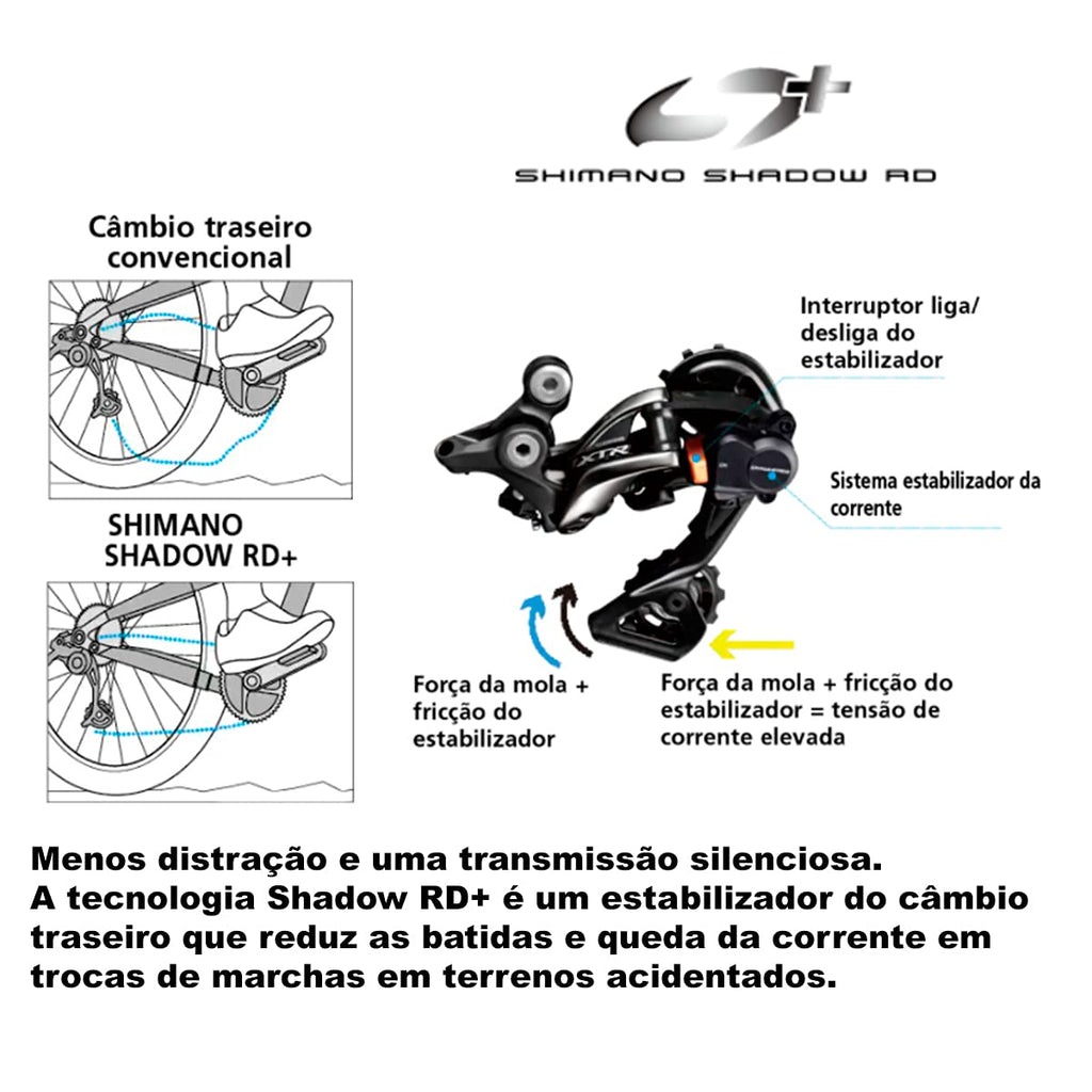 Shimano Deore Deore M6100 Rear Derailleur, 12-Speed, Shadow+, Sgs Long Cage, Black