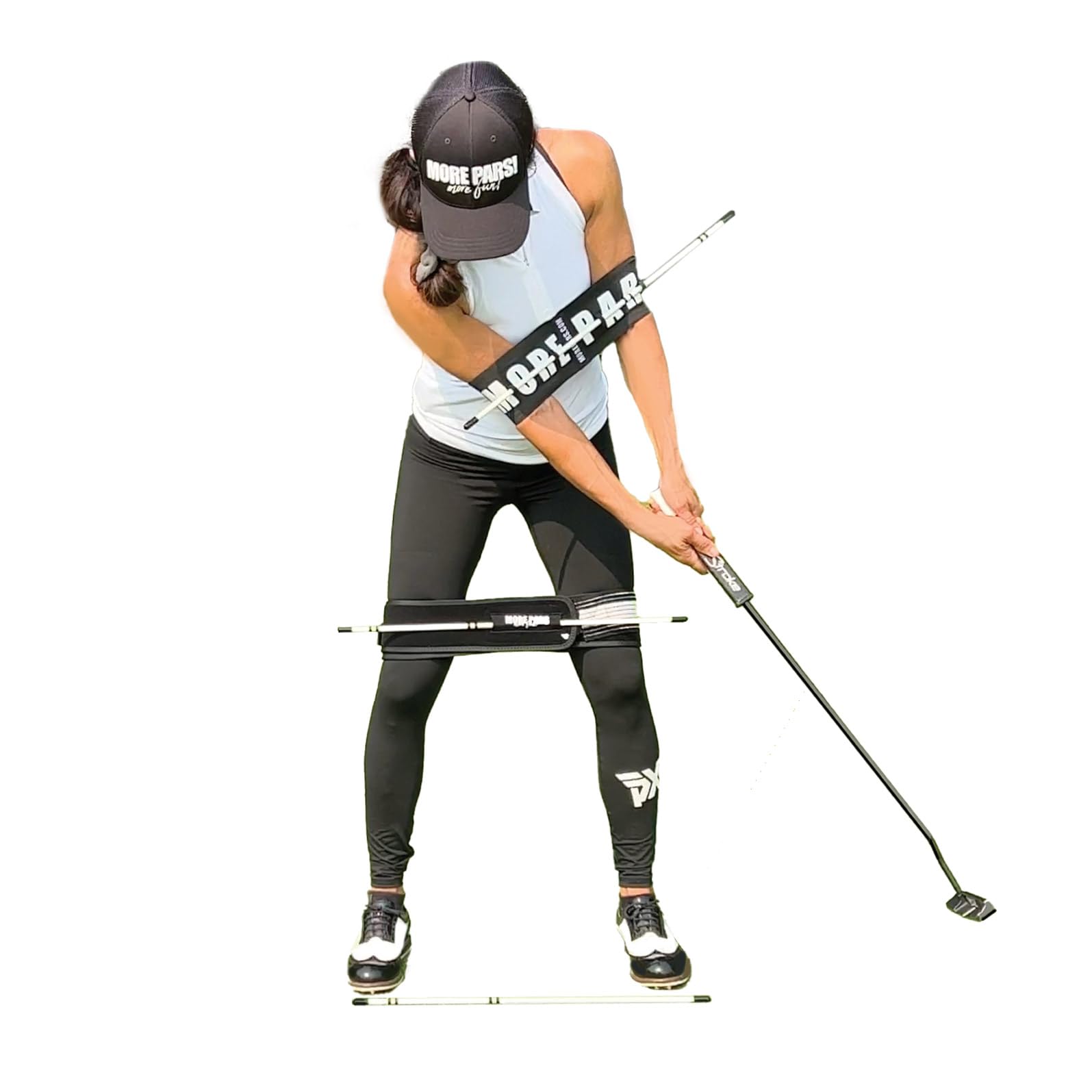 More Pars Arm Band & Leg Trainer With Mini Rods For Putting  Improve Setup & Stroke Trainer  Clear Visuals & Feels For Immediate