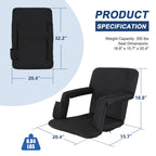 Stadium Seat For Bleachers With Back Support Reclining Adults Camping Stadium Chair Extra Thick Cushion Bleacher Seats Waterproo
