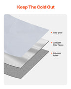 Vevor Camping Blanket, Large Warm Wearable Stadium Blanket, Waterproof & Windproof, Polyester Fleece, Flame Retardant, Great For