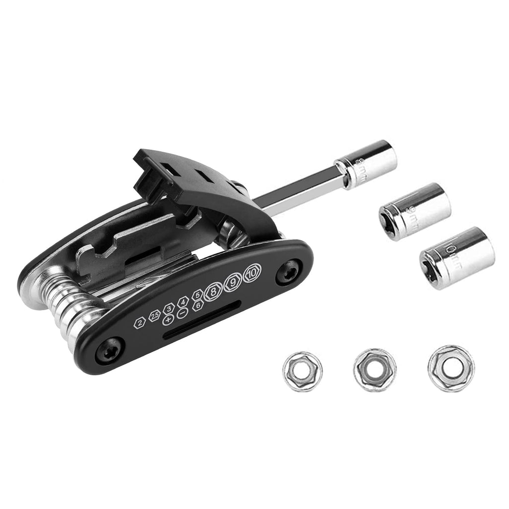Wotow Bike Repair Tool Kit - 16 In 1 Bicycle Multitool Portable Mountain Bike Tool Cycling Maintenance, Bike Hex Key Wrench & Bi