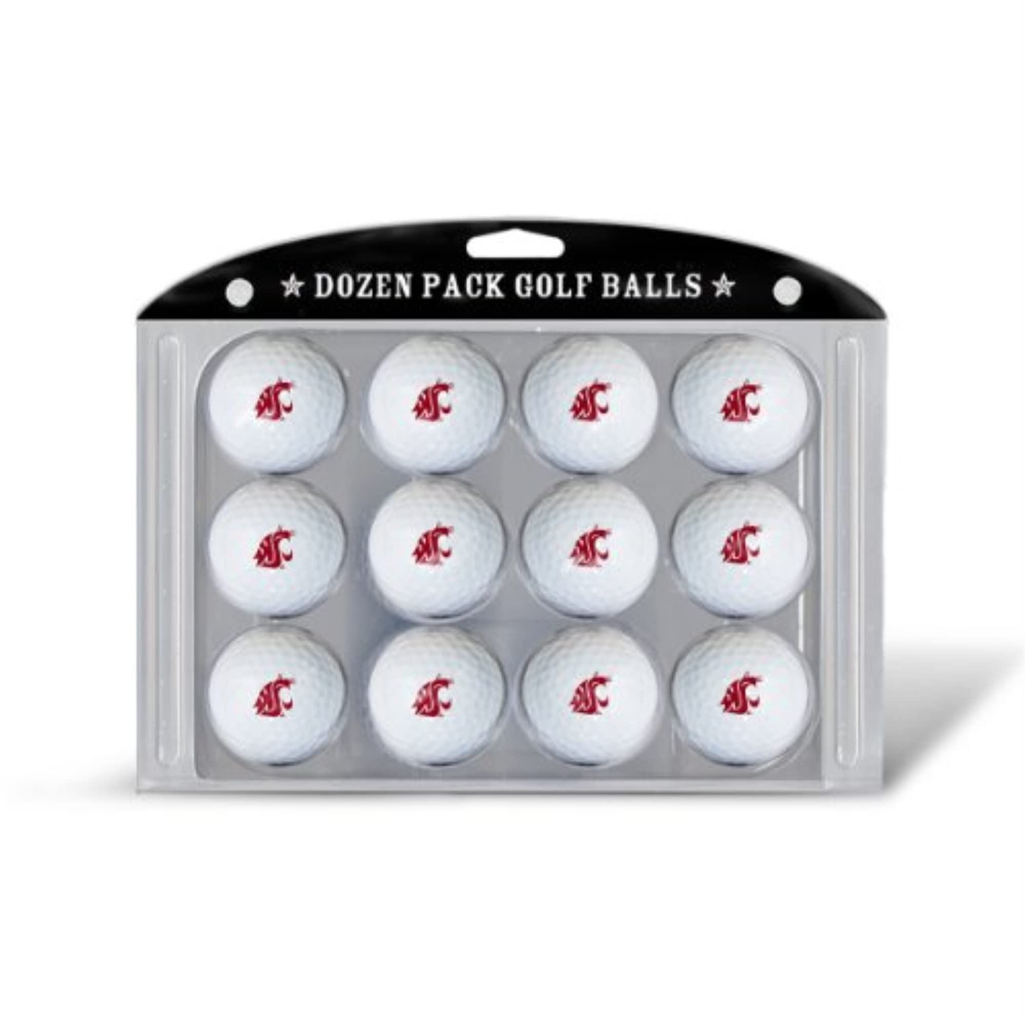 Team Golf NCAA Washington State Cougars Golf Balls, 12 Pack Dozen Regulation Size Golf Balls, 12 Pack, Full Color Durable Team I