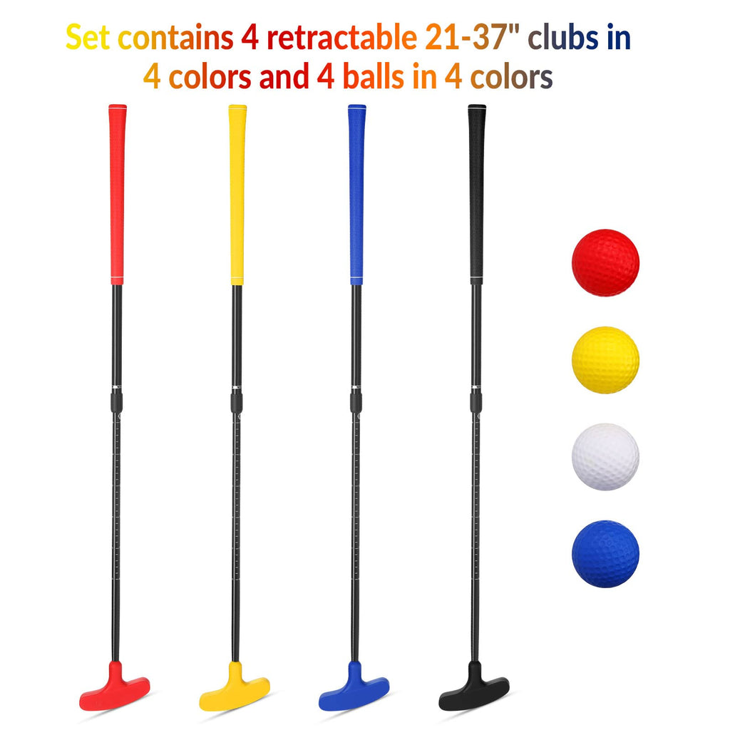 Hiboom 4 Pack Golf Putters For Men And Women Two Way Mini Golf Putter With 4 Golf Balls Adjustable Length Kids Putter Bulk For R