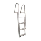 Extreme Max 3005.3380 Heavy Duty Aluminum Pontoon & Dock Ladder - 4 Steps, 15'' Wide Steps, 45'' Below-Deck Reach, 300 Lbs. Weig