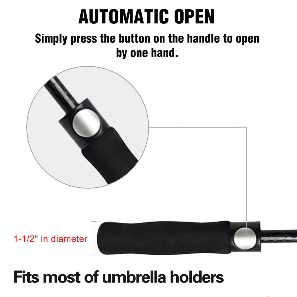 Aceiken Golf Umbrella Windproof Large 62 Inch, Double Canopy Vented, Automatic Open, Extra Large Oversized,Sun Protection Ultra