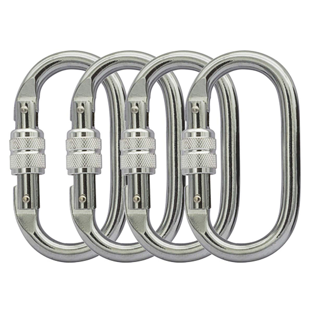 Heavy Duty Locking Climbing Carabiner Clip Ce Rated 25 Kn 5600 Lb Rugged Terrain Approved Industrial Strength Twist Lock Carabin