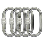Heavy Duty Locking Climbing Carabiner Clip Ce Rated 25 Kn 5600 Lb Rugged Terrain Approved Industrial Strength Twist Lock Carabin