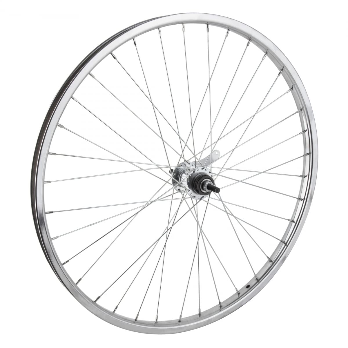 WheelMaster Rear Wheel 26 x 1.75/2.125 36H Bolt On, CB with Trim Kit, Steel, Silver