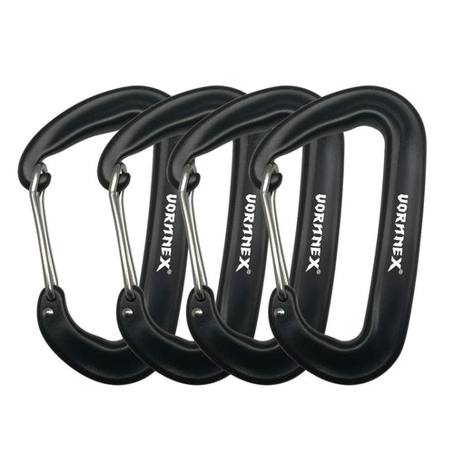 12KN Aluminum Carabiner Clip 4 Pack for Hammocks, 2700lbs Heavy Duty Large Clipping On Camping Accessories, Water Bottle,Backpac