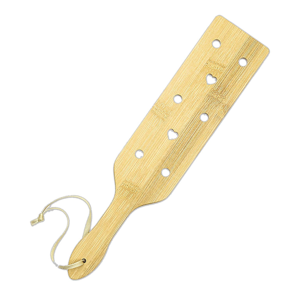 Bamboo Wood Paddle Lightweight Wooden Paddle With Airflow Holes, 13.3 Inch