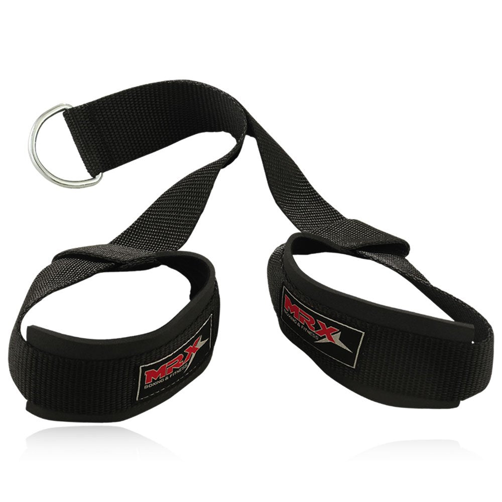 Mrx Ab Crunch Gym Tricep Straps Cable Pull Down Abdominal Chinning Bar Workout (Black)