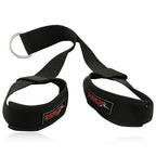 Mrx Ab Crunch Gym Tricep Straps Cable Pull Down Abdominal Chinning Bar Workout (Black)