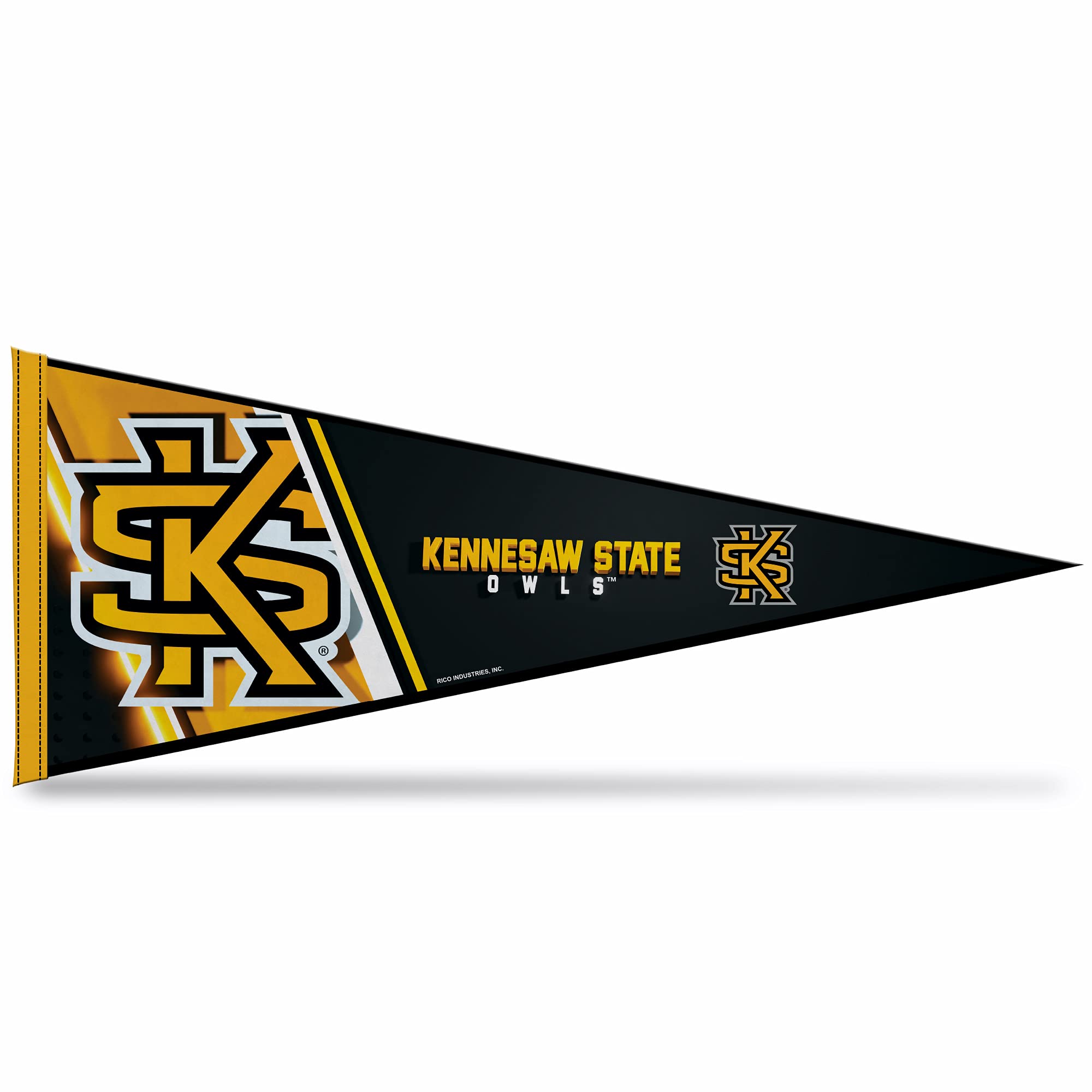 Rico Industries Ncaa Kennesaw State Owls Primary 12'' X 30'' Felt Wall D  Cor Pennant - Great For Home/Bed Room/Man Cave D  Cor