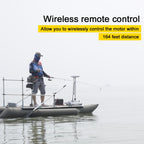 Aquos White Haswing 12V55Lbs 48Inch Electric Bow Mount Trolling Motor With Remote Control, Foot Control, Quick Release Bracket F
