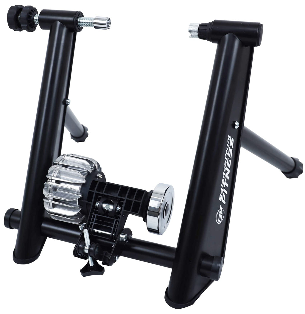 Fitvids Bike Trainer Stand Steel Bicycle Exercise Fluid Magnetic Stand With Front Wheel Riser Block