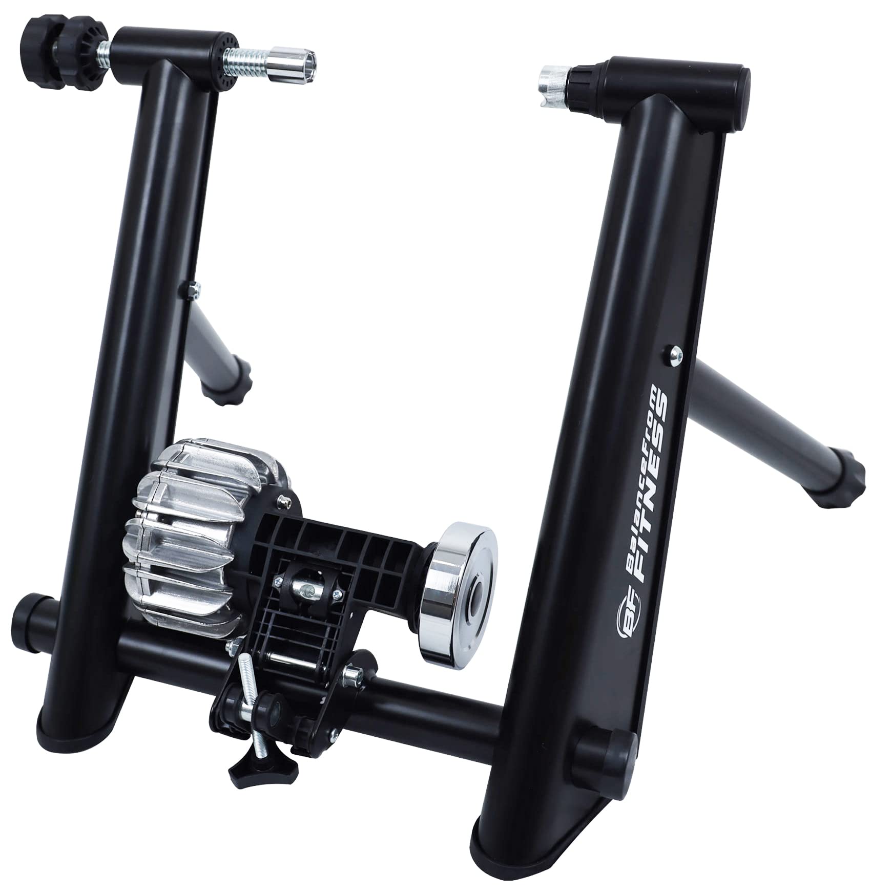 Fitvids Bike Trainer Stand Steel Bicycle Exercise Fluid Magnetic Stand With Front Wheel Riser Block