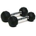 Dumbbells Hand Weights Set of 2-8 lb Rubber Hex Chrome Handle Exercise & Fitness Dumbbell for Home Gym Equipment Workouts Streng