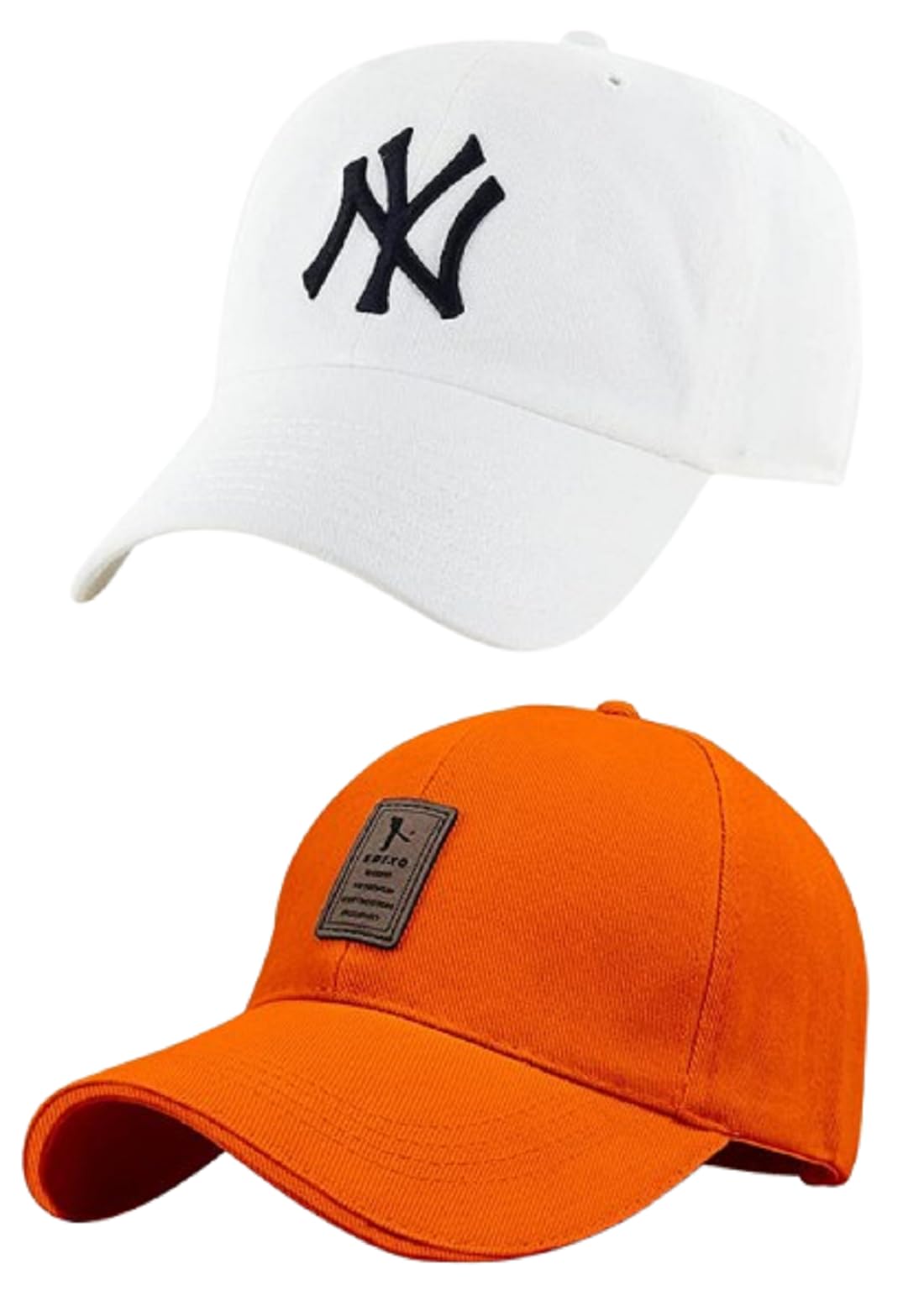 Fy Lane Combo Pack Of 2 Acrylic Stylish Sport Baseball.Cap For MenS And BoyS Cap (Pack Of 2) (In, Alpha, Free Size, White@Oran
